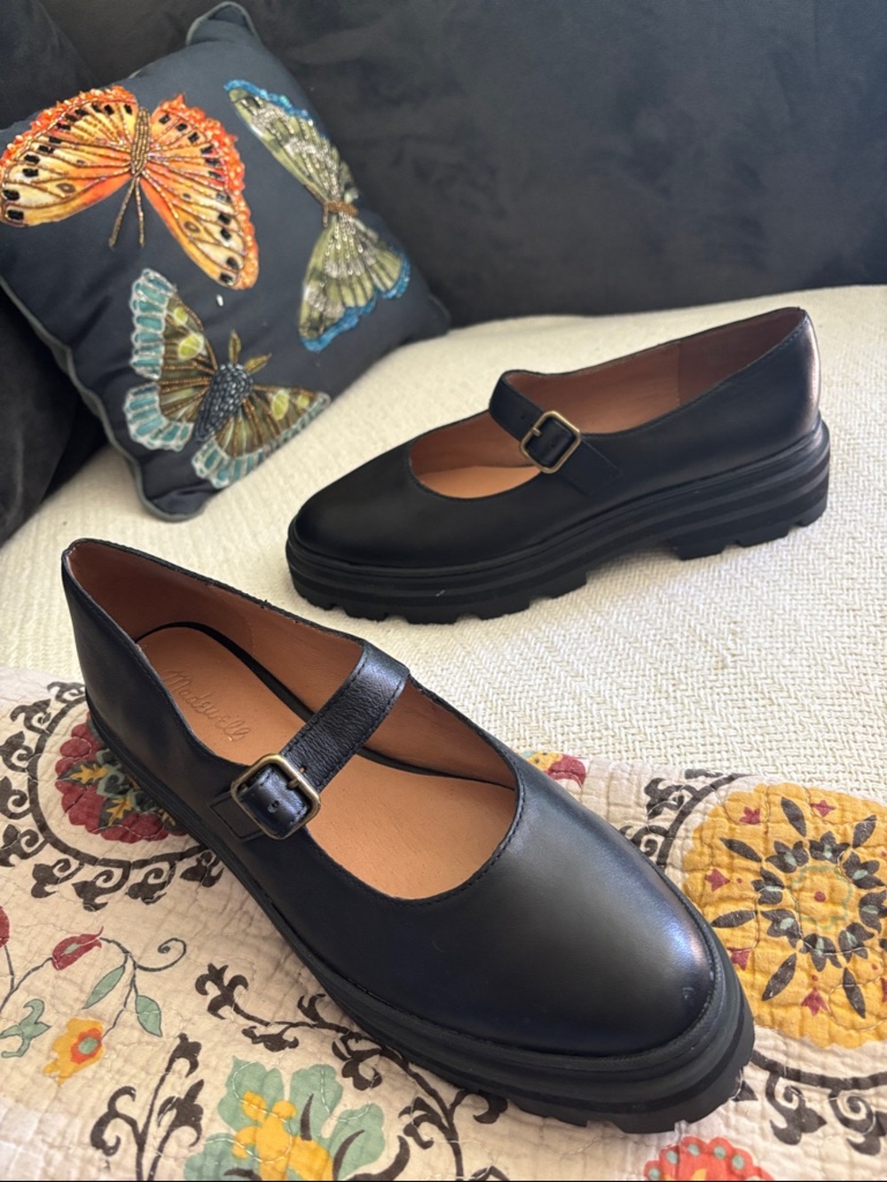 Goth Chunky Sole Madewell The Freya Platform Lugsole Mary Jane NWOB Size 9